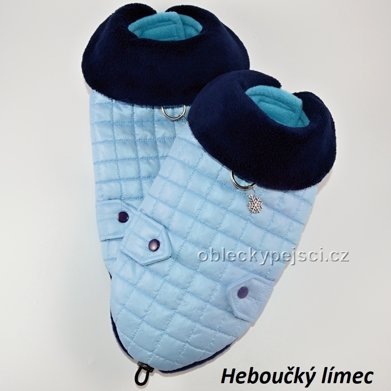 Zimní bunda pro psí kluky Světle modrá